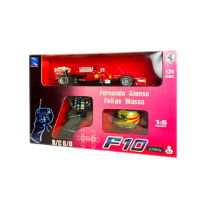 Coche Teledirigido Ferrari F10 1:24 con casco de Fernando Alonso