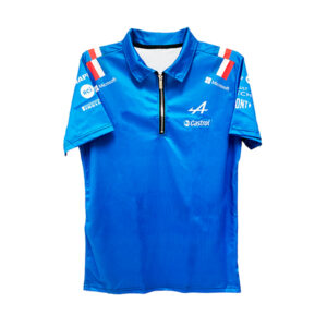 Polo Alpine F1 Team Azul con cremallera